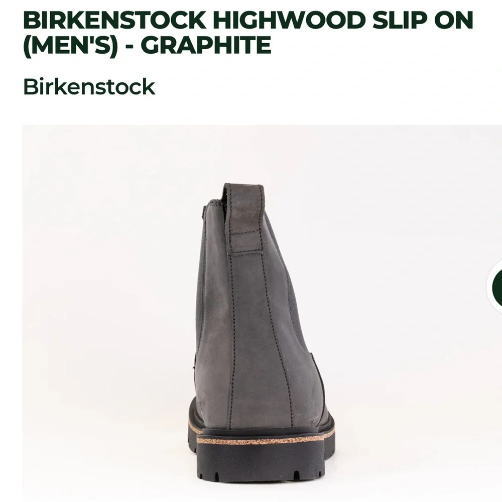 Birkenstock MEN Highwood Slip On Suede Chelsea Color:GRAPHITE UK 41 US 8-8.5 NEW
